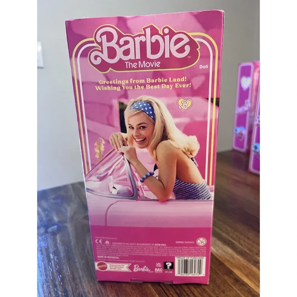 Barbie The Movie Doll Margot Robbie As Barbie In Gingham Dress Mattel New